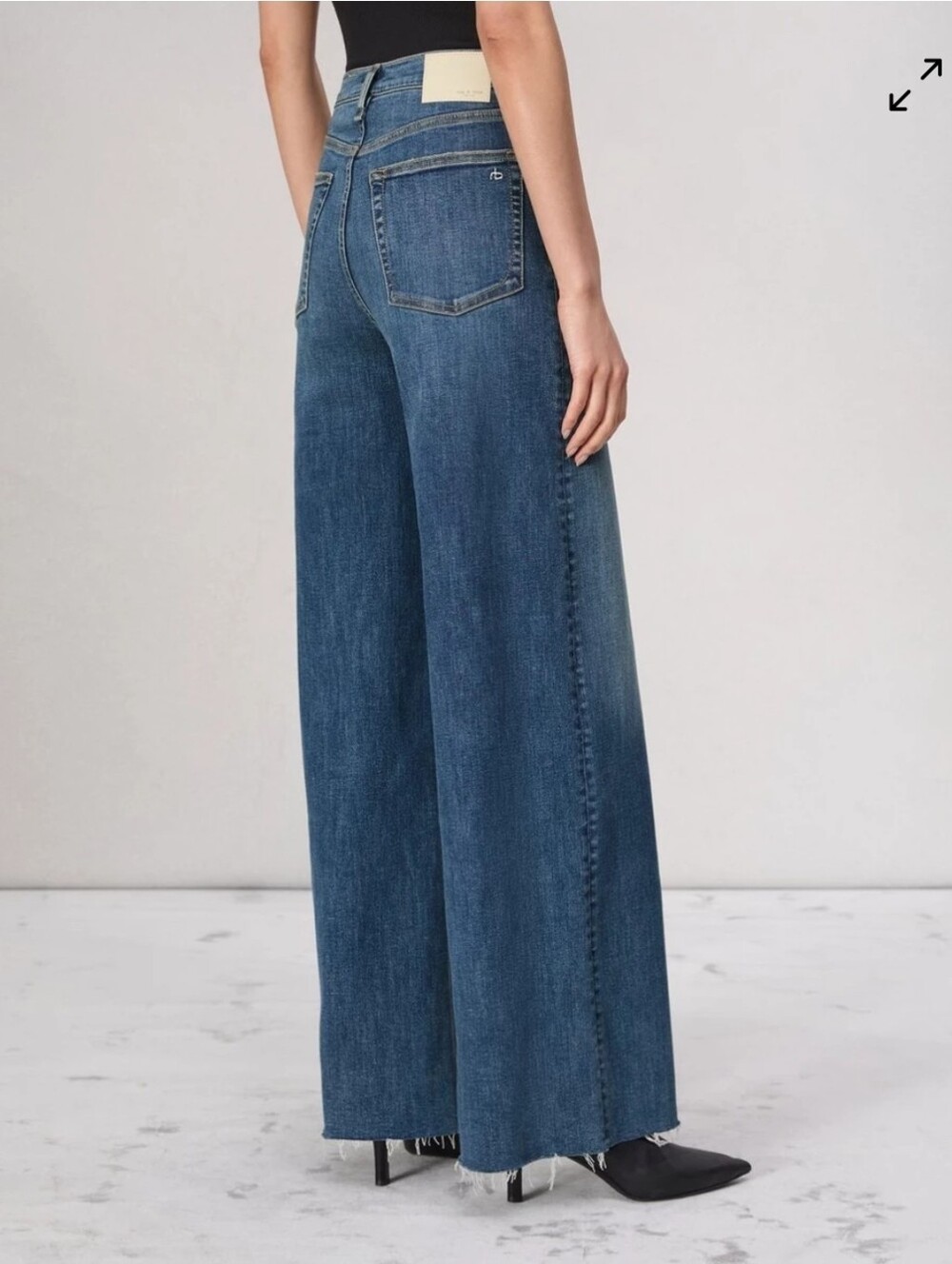 Rag & Bone Flexi Sofie Wide Leg Jeans Size 30 NWT $278 Willow - Picture 3 of 13